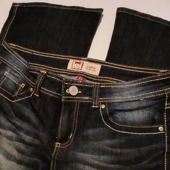 EUC Lei Sophia Hipster Flare Jeans Size 11 Juniors - Picture 2 of 7